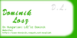 dominik losz business card